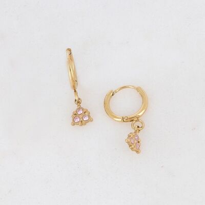 Grace Hoop Earrings - rose gold