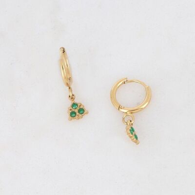 Grace hoop earrings - green gold
