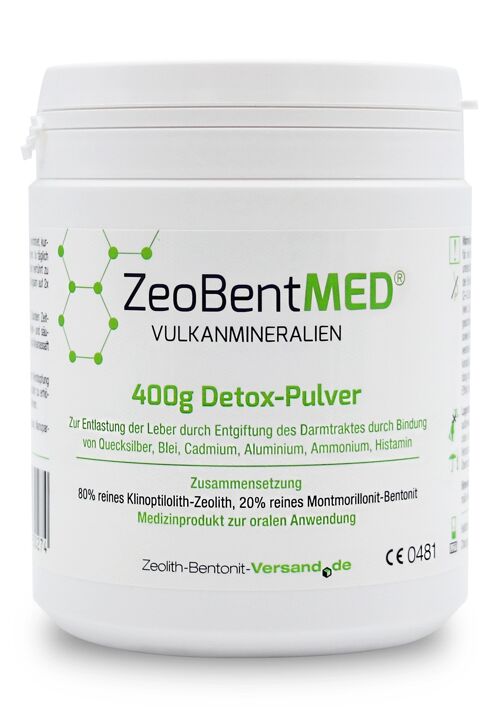 ZeoBentMED Detox-Pulver, Zeolith + Bentonit, 400g