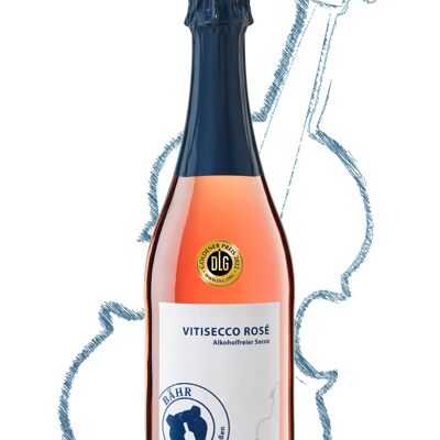 VITISECCO ROSÉ non-alcoholic sparkling wine / de-alcoholized Secco