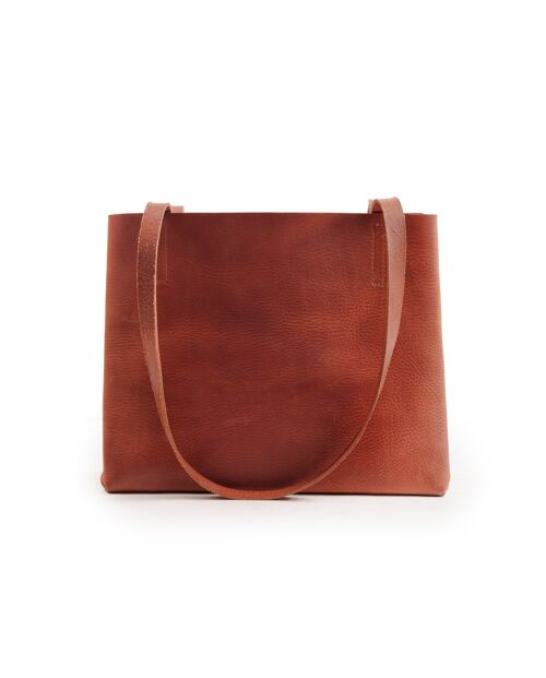 Leather shopping bag small