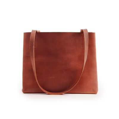 Leather shopping bag small