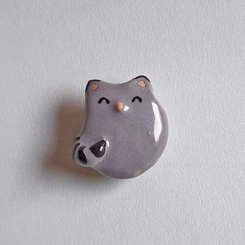 Broche Chat gris