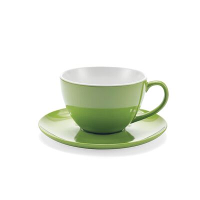 Jumbo-Tasse Oliva - Tasse mit Untertasse - MELAMINA