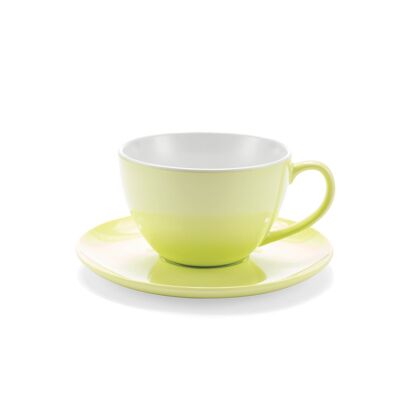 Jumbo-Tasse Grün - Tasse mit Untertasse