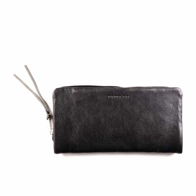 Soft wallet large - schwarz - Lammleder