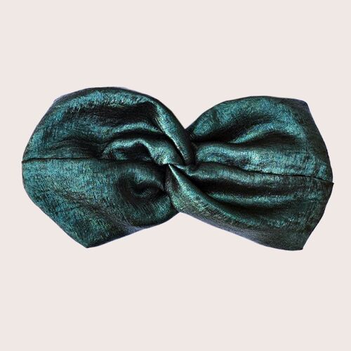 Headband IRISE VERT / polyester brillant vert foncé