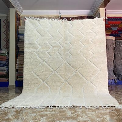 Weißer marokkanischer Teppich - W15