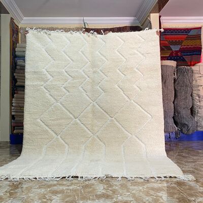 Weißer marokkanischer Teppich - W15