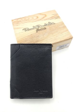 Portafoglio en vera pelle per Uomo, Marca Renato Balestra Jeans, avec scatola in legno,regalo di Natale art.  PDK163-65.425 8