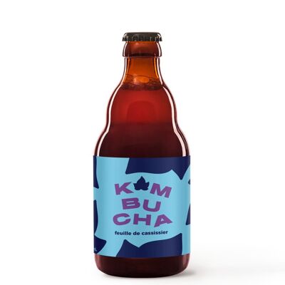 Kombucha with organic blackcurrant leaves - leaves from Maine-et-Loire - 33 cl