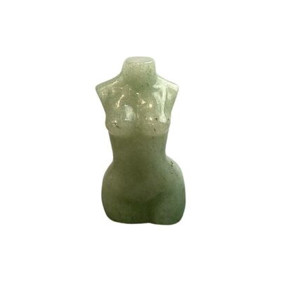 Weiblicher Torso, 3 cm, grüner Aventurin