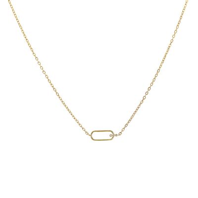 Hades chain necklace - Gold - White Zircon