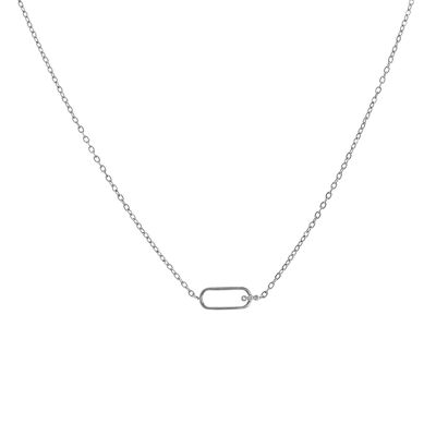 Hades Chain Necklace - Silver - White Zircon