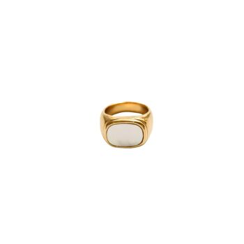 Bague Columba - Nacre blanche 1