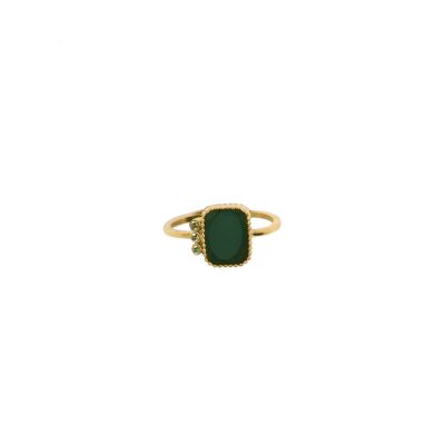 Moros Ring - Green Onyx