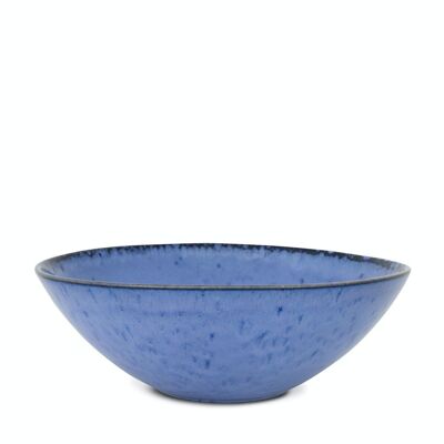 Ceramic Amazonia salad bowl from Portugal in blue