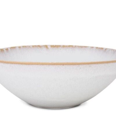 Ceramic Amazonia salad bowl from Portugal in white