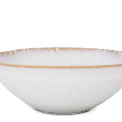Ceramic Amazonia salad bowl from Portugal in white