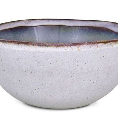 Ceramic Sail salad bowl from Portugal in grey-blue