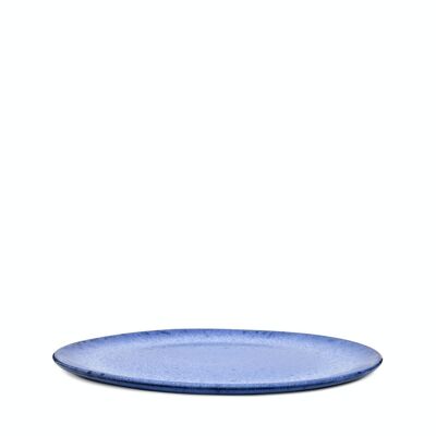 Ceramic Amazonia dinner plate from Portugal in blue