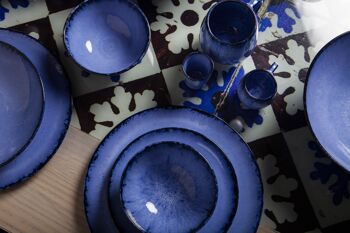 Tasse Amazonia bulbeuse en céramique du Portugal en bleu 6