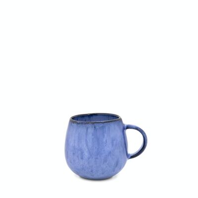 Keramik Amazonia Tasse bauchrig aus Portugal in blau