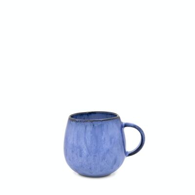 Ceramic Amazonia cup bulbous from Portugal in blue