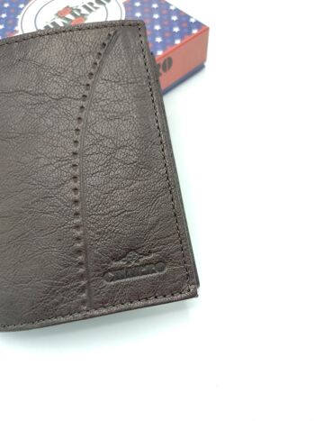 Portefeuille en cuir véritable pour homme, marque Charro, art. ISPI1379.422 5