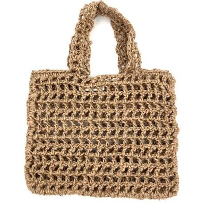 sustainable children's bag in jute - handmade in Nepal - crochet bag