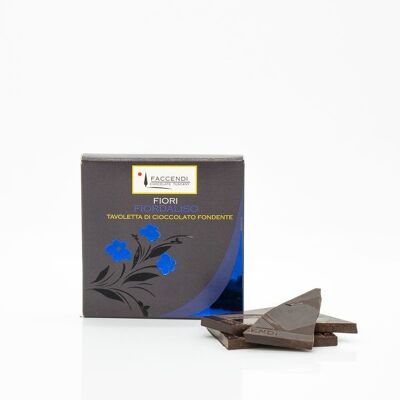 Dark Chocolate 70% and Cornflower Flowers