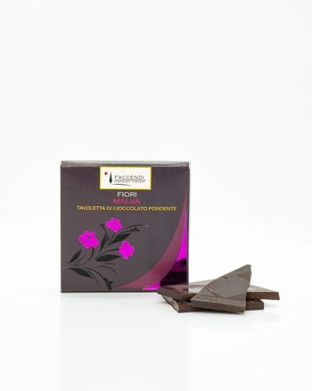 Chocolat Noir 70% et Fleurs de Mauve 1