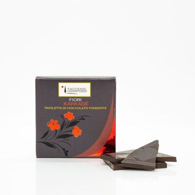 Chocolat Noir 70% et Fleurs de Karkadè