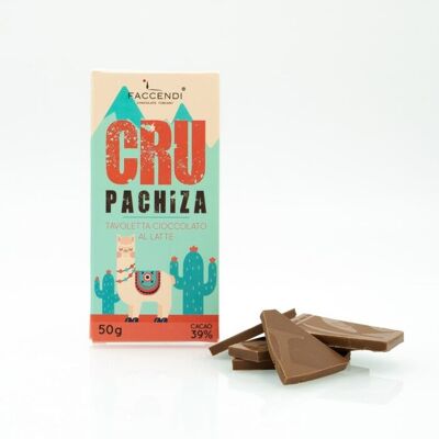 CRU Pachiza barra de leche 39% 50g