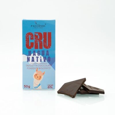 CRU Bagua Nativo tableta de chocolate negro orgánico 81% 50g