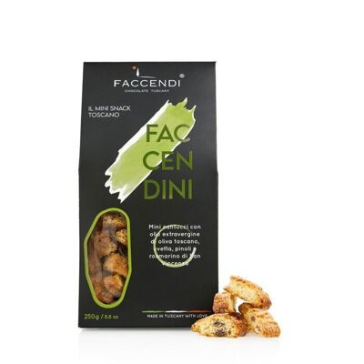 Faccendini - mini cantucci con pinoli e olio extravergine di oliva