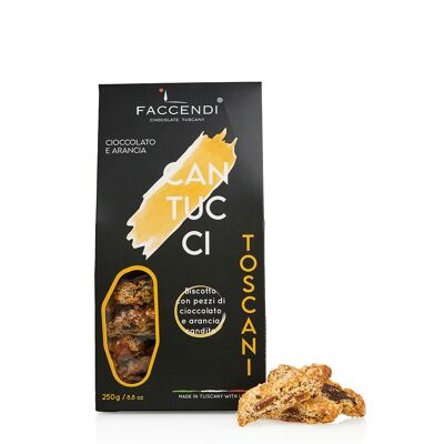 Cantucci al cioccolato fondente e arance