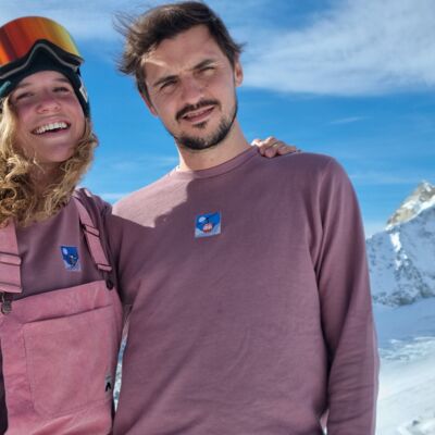 Ski sweater - ski lift embroidery - adult unisex
