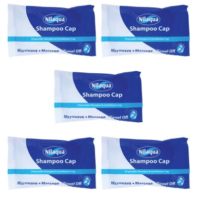 Nilaqua Rinse Free Shampoo Cap - Lot de 5