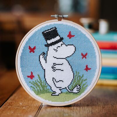 Moomin Cross Stitch Kit - Moominpappa Dancing