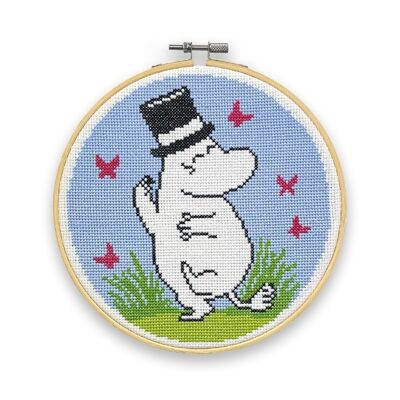 Moomin Cross Stitch Kit - Moominpappa Dancing