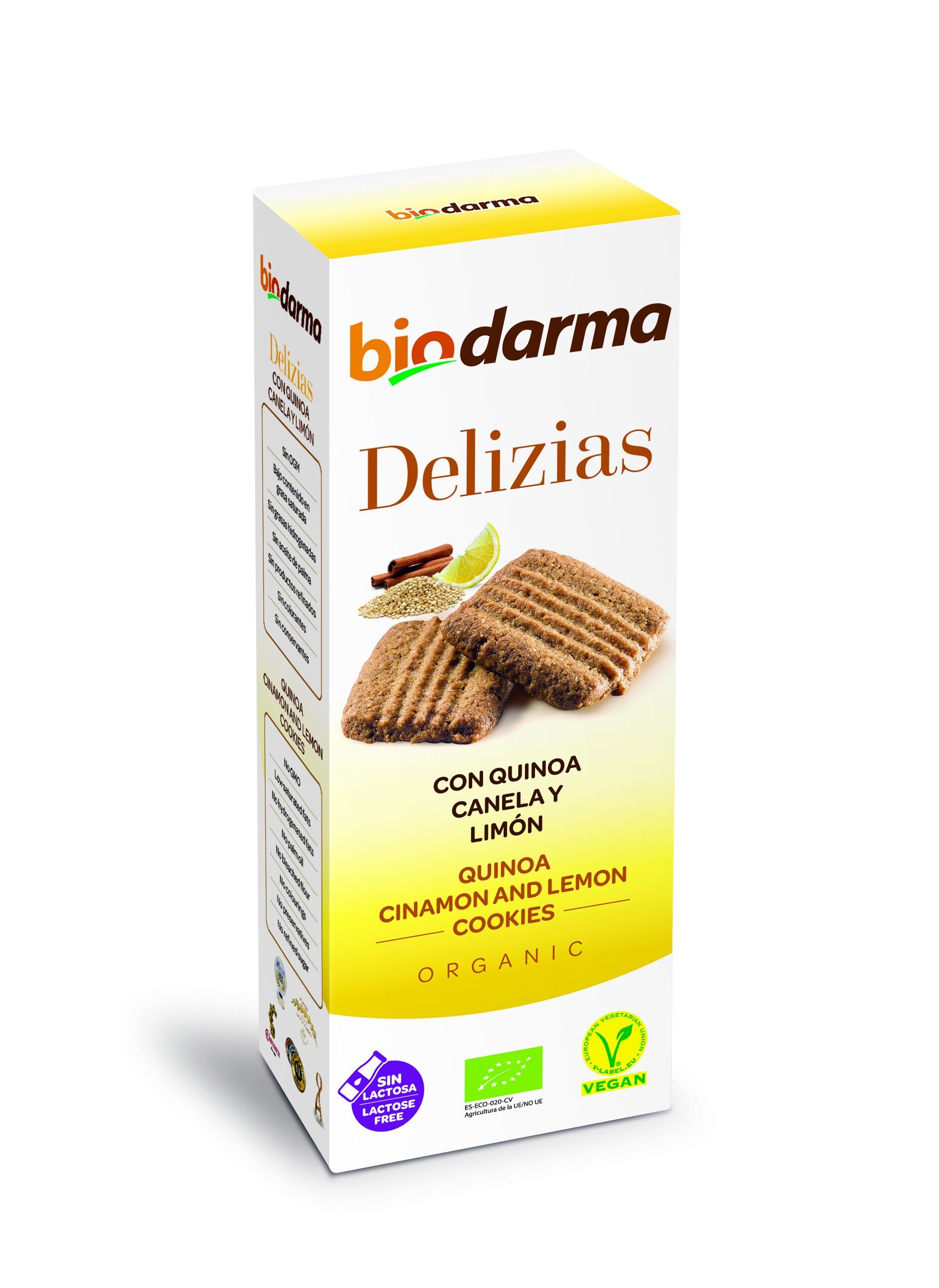 BISCOTTI ECOLOGICI DELIZIAS DI QUINOA, CANNELLA E LIMONE