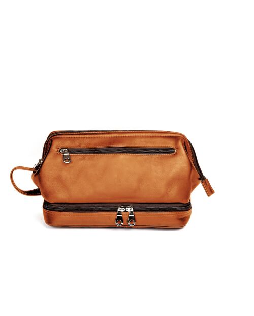 Country Toilet bag small - cognac
