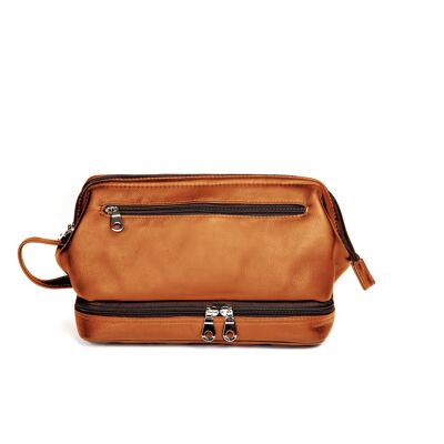 Country Toilet bag small - cognac