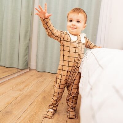Tannin Check Kinder-Pyjama mit Reißverschluss