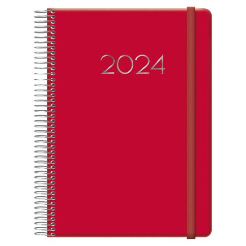 Dohe - Agenda 2024 - Día Página - Tamaño: 15x21 cm (A5) - 336 páginas - Encuadernación en espiral - Tapa dura  - Modelo Denver