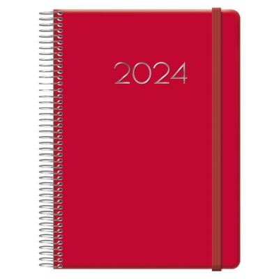 Dohe - Agenda 2024 - Page Jour - Format : 15x21 cm (A5) - 336 pages - Reliure spirale - Couverture rigide - Modèle Denver