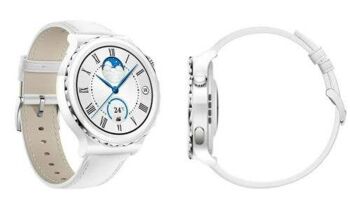 Hifimex Mini 3 Smartwatch avec NFC, Or et Argent, cuir 1