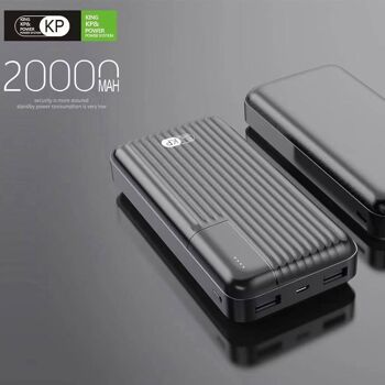 King KP Power, KP-24 Powerbank 20 000 mAh, 2 sorties USB 3A 2