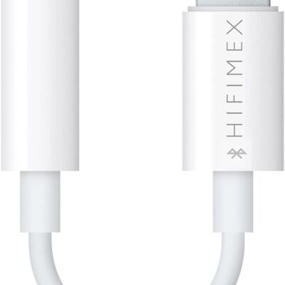 Hifimex Lightning to 3.5mm Headphone Jack Bluetooth Adapter